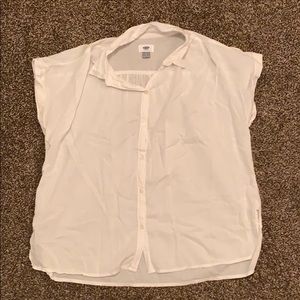 Old navy short sleeve button up blouse
